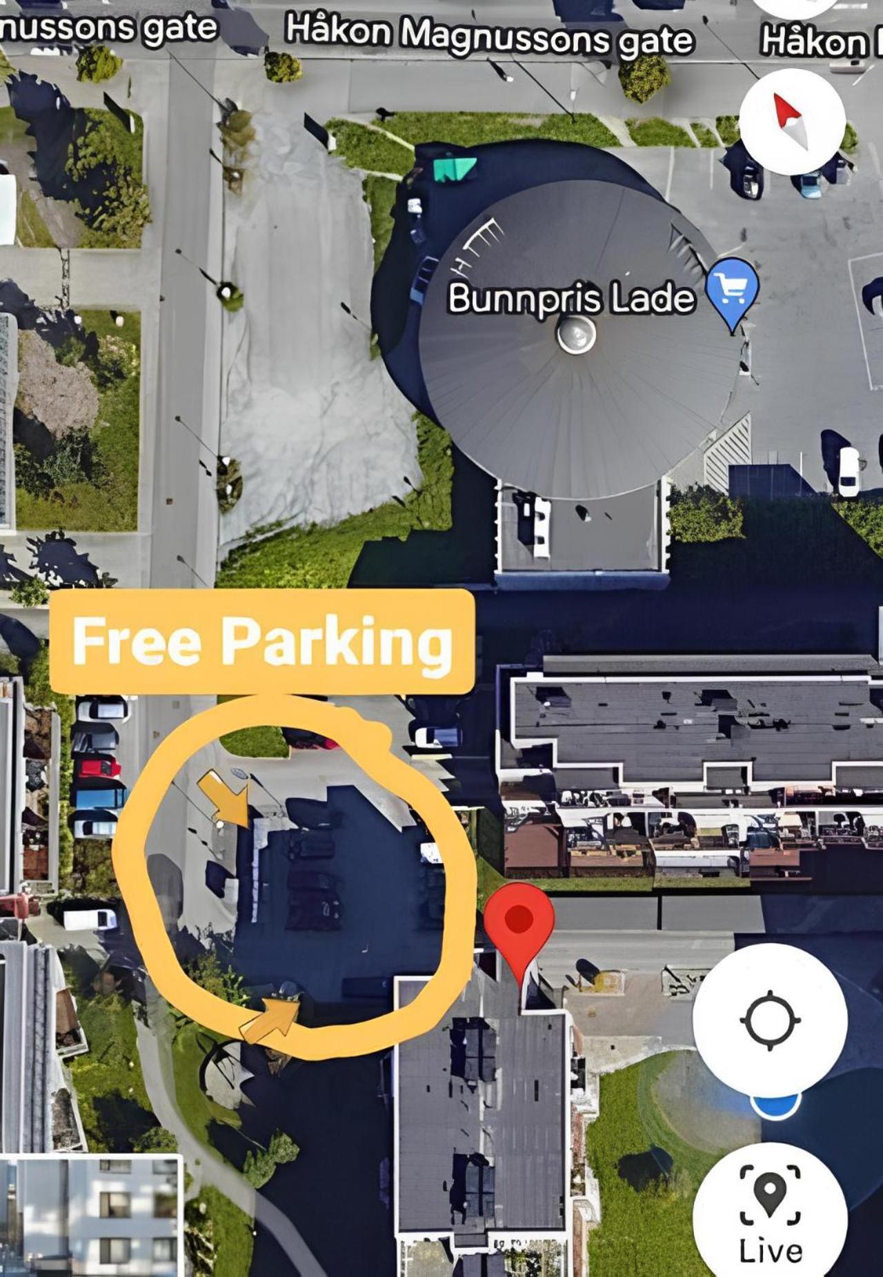 Moon Apartment Near The Centre ! Free Parking Available ! Trondheim Exterior photo